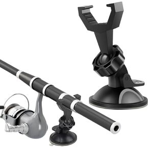 Fizzeey 360 ° Cuptible Cup Cup Cup Rod Rod - No Drill Multi -Function Mount للقارب/الزجاج/السيارة - وقود وخطاف التخزين