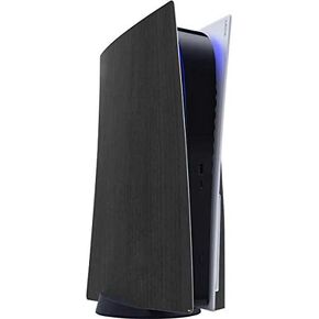 Skinit Decal Gaming Skin Compatible with PS5 Console - Black Painted Wood Design