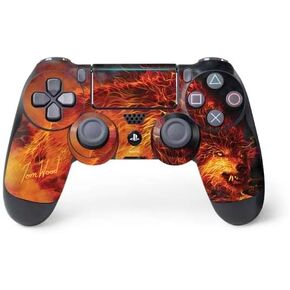Skinit Decal Gaming Skin Compatible with PS4 Pro/Slim Controller - Officially Licensed Tate and Co. Fire Stalker Wolf Design