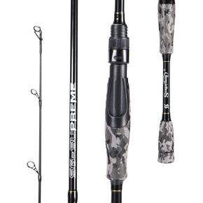 Sougayilang Fishing Rod - Medium 2Pc Graphite Composite Blank Spinning & Casting Rod, Camouflage EVA Grip, Smooth Transition Fishing Pole