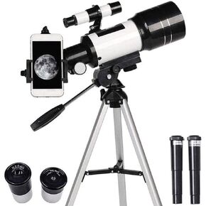 Telescope for s&Astronomy Beginners - 70mm Aperture 300mm High Magnification Astronomical Refractor Telescope Portable Travel Telescope with Tripod