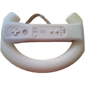 Racing Steering Wheel Grip Attachment Accessory for Nintendo Wii, Ergonomic C‑Wheel Remote Controller Adapter, Portable Gamepad Handle Racing Holder, 18 Color Choices