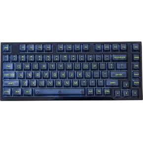 YUNZII X75 PRO 82 Key Wireless Hot Swappable Mechanical Gaming Keyboard with Transparent Keycaps,BT5.0/2.4G/USB-C, Gasket Mount Keyboard,for Win/Mac (Kailh Jellyfish Switch, Wireless-Navy Blue)