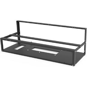 Steel Open Air Miner Stackable Mining Frame Case Rig, 6GPU/ 8GPU/12GPU for Crypto Coin Bitcoin ETH/ETC/ZEC Mining, Dual Power Supported, Frame Rack Only, Fans & GPU is not Included