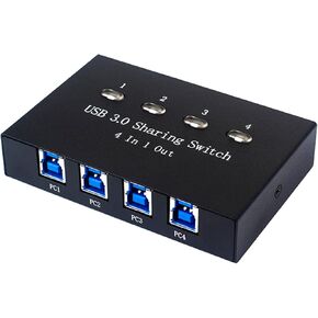 USB3.0 4 in 1 Out USB 3.0 Sharing Switch KVM Switcher USB for Mouse, Keyboard, Scanner, Printer, Computer