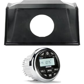 Polaris Bundle- 19+ Polaris RZR SPXRZRDASH2 Radio Mounting Kit and KICKER KMC2 Waterproof Radio