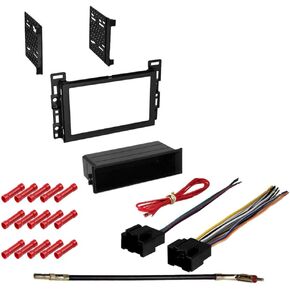 CACHÉ KIT973 Bundle with Car Stereo Installation Kit for Pontiac Solstice 2006 – 2010 in Dash Kit, Harness, Antenna Adapter for Single or Double Din Radio Receivers (4 Item)