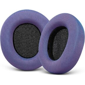 Ear Pads Replacement for SteelSeries Arctis Nova - Magic Mesh Fabric Earpads for Arctis Nova Pro Wired, Nova 1, 3, 4, 5, 7 Headphones - Made by GEVO Cushions with High-Density Foam - Purple
