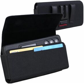 Holster for Samsung Galaxy Z Fold 3/4/5/6 - Nylon Belt Clip Pouch (Case Compatible), Black