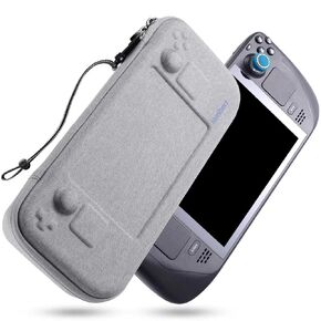 tombert Carrying Case Compatible with Steam Deck, Protective Hard Shell Carry Case, Portable Travel Carrying Case Pouch for Steam Deck Console & Accessories - Gray