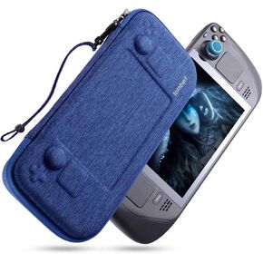 tombert Carrying Case Compatible with Steam Deck, Protective Hard Shell Carry Case, Portable Travel Carrying Case Pouch for Steam Deck Console & Accessories-bule