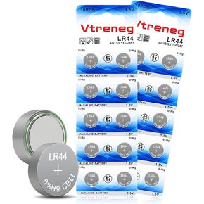 LR44 Batteries AG13 357 303 L1154F A76 SR44 1.5V Alkaline Battery for Toys Calculators Digital Calipers Button Battery 10 Pack