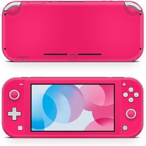 ZOOMHITSKINS Switch Lite Accessories, Compatible for Switch Lite Skin, Pink Color Simple Vivid Neon Cherry Sakura Rose Blossom, 3M Vinyl, Durable & Fit, Easy to Install, Made in The USA