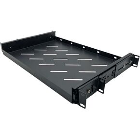 19 "1U رف رف جبل معدات الشريحة - أسود