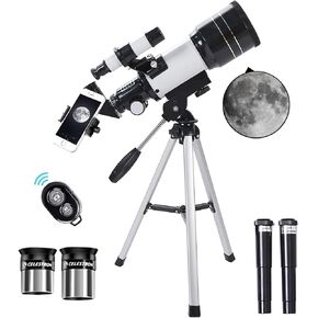 20mm Refractor Mount Telescope with Tripod Finder Scope for Astronomy Beginners, Astronomical Telescope Monocular Telescope for Adults