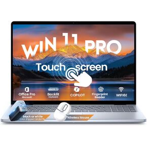 Dell Latest inspiron 16 Touchscreen Laptop with Portable Charging, AMD Ryzen 7 8840U (Beats i7-1355U), AI Copilot, Backlit, Fingerprint Reader, Wins 11 Pro, MS Office Pro (64GB RAM | 2TB)