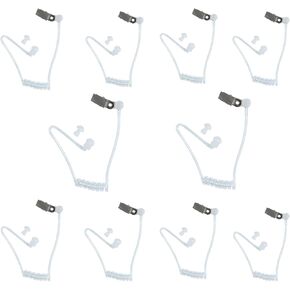 Replacement Acoustic Covert Coil Tubes for Walkie Talkies Earpiece Parts Compatible with Kenwood Baofeng Motorola Midland Radio Earpiece Accessories 10Pack