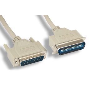 KENTEK 15 Feet FT IEEE-1284 DB25 to CN36 Parallel Serial Printer Data Cable Cord 28 AWG Bi-Directional 25 to 36 Pin Molded Male to Male M/M Centronics 18PR Port for LPT Legacy PC Mac Linux