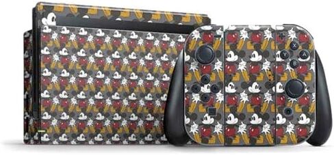 Skinit Decal Gaming Skin Compatible with Nintendo Switch Bundle - Officially Licensed Disney Mickey Mouse Backwards Design in Saudi Arabia