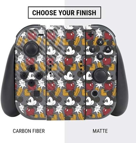 Skinit Decal Gaming Skin Compatible with Nintendo Switch Bundle - Officially Licensed Disney Mickey Mouse Backwards Design in Saudi Arabia