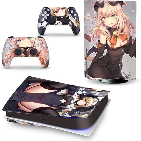 Full Set Skins Compatible with Ps-5 Disc Version,Protective Stickers for Ps-5 Disc Edition Console Controllers (5) in Saudi Arabia
