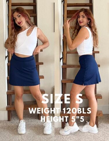 Ekouaer Women's Athletic Skirt Quick Dry Golf Tennis Skort with Pockets Activewear Running Workout Sports Skirt,Royal Royal Blue XXL in Kuwait
