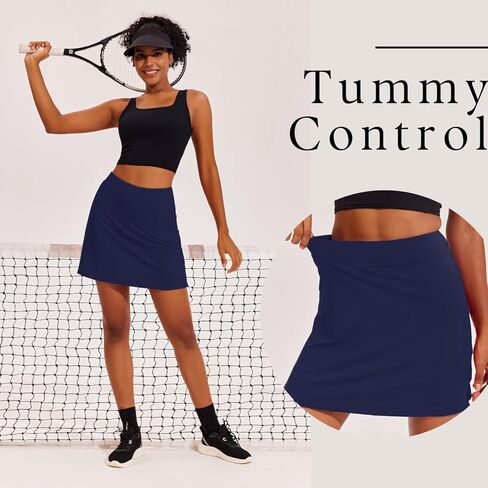 Ekouaer Women's Athletic Skirt Quick Dry Golf Tennis Skort with Pockets Activewear Running Workout Sports Skirt,Royal Royal Blue XXL in Kuwait