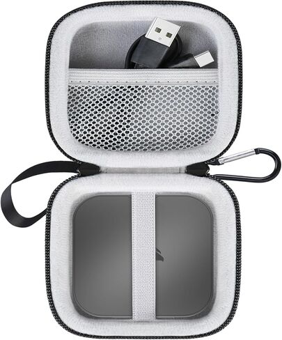 Lacdo Hard Drive Carrying Case for Corsair EX400U USB4 Portable SSD 1TB 2TB 4TB USB 3.2 Type-C External Solid State Drives Shockproof Water Repellent Storage Travel Bag, Black+Gray in Saudi Arabia