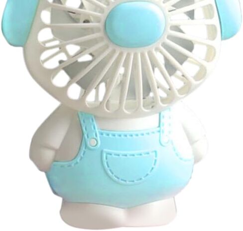 Srliya Portable Fan Mini Cooling Fans Cute, 2 Speed Level Anti Slip Bottom with Lanyard Light for Students (Dog Pattern Pin) in Saudi Arabia