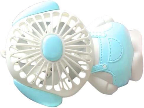Srliya Portable Fan Mini Cooling Fans Cute, 2 Speed Level Anti Slip Bottom with Lanyard Light for Students (Dog Pattern Pin) in Saudi Arabia