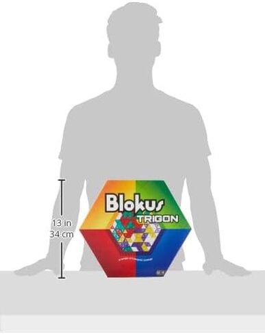 لعبة Mattel Games Blokus Trigon Board، لعبة عائلية للأطفال والكبار، استخدم استراتيجية لمنع خصمك، سهلة التعلم (حصريًا لأمازون) in Saudi Arabia