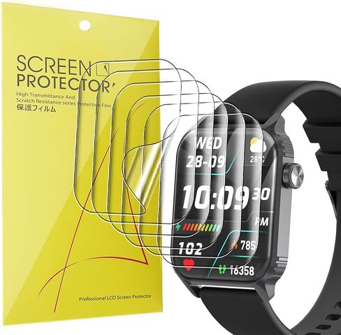 Compatible for TRAUSI Smart Watches Screen Protector, [6 Pack] Full Coverage TPU Clear Film Compatible for TRAUSI TG08 1.83" HD Smart Watches (6 Pack) in Saudi Arabia