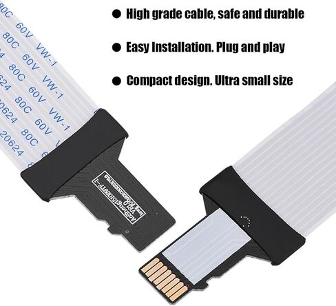 SD Memory Card Slot TF Card Extender Cable with Case Extension Linker Compatible GPS DVD Easy Installation Compact Design (60) in Saudi Arabia