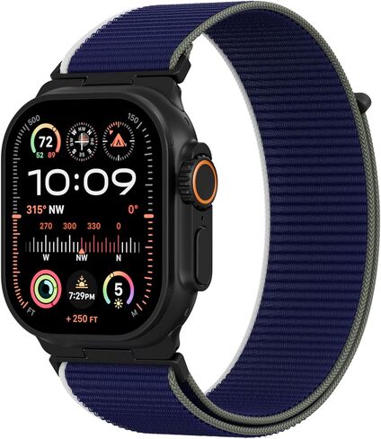 Sport Loop Nylon Bands Compatible with Apple Watch Band 49mm 46mm 45mm 44mm 42mm for Men Women, Breathable Adjustable Stretchy Braided Straps for iWatch Ultra 2/Ultra Series 10/9/8/SE/7/6/5/4/3 in Saudi Arabia