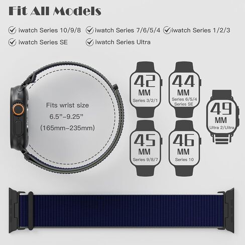 Sport Loop Nylon Bands Compatible with Apple Watch Band 49mm 46mm 45mm 44mm 42mm for Men Women, Breathable Adjustable Stretchy Braided Straps for iWatch Ultra 2/Ultra Series 10/9/8/SE/7/6/5/4/3 in Saudi Arabia