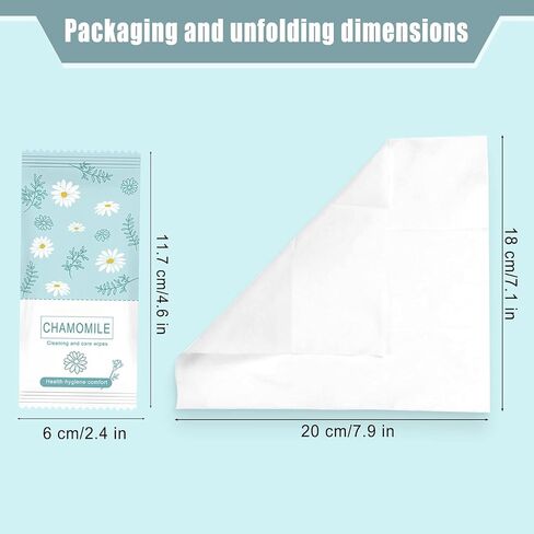 Etenpo Travel Feminine Hygiene Wipes,100 Pack Feminine Wipes Individually Wrapped,pH-Balanced,Chamomile Extract,Portable,Larger Hygiene Wipes For Women To Give Friends Homeless People in Saudi Arabia