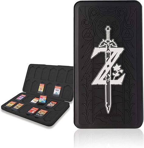 Nintendo Switch Game Card ، حامل سيليكون ثلاثي الأبعاد ، صندوق تخزين إبداعي ، منظم كبير السعة مع 24 فتحة (Q أصفر) in Kuwait