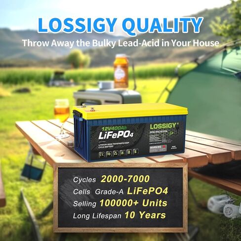 Lostigy 12V 100ah LifePo4 Lithium RV بطارية ، مثالية للنظام الشمسي ، البحرية ، 1280WH 5000+ دورات عميقة ، بنيت في BMS مع 10 سنوات عمر in Kuwait