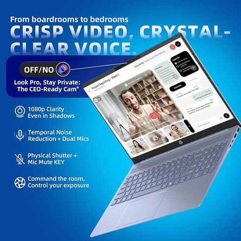 HP Pavilion 16 Touchscreen Laptop – Intel Core 7 150U (Beats i7-1355U) – 16" WUXGA Display – AI Copilot, Backlit – Windows 11 Pro, Office Pro Lifetime 65W GaN Charging– Sky Blue – 32GB RAM | 2TB SSD in Saudi Arabia