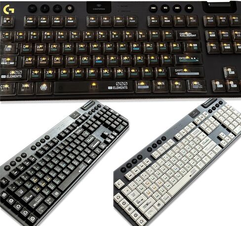 G915 PBT Keycap Promotion: 87 Keys - US, PBT White, Suitable for Logitech G915, G915TKL, G913, G913TKL, G815, G813 Keyboards in Saudi Arabia