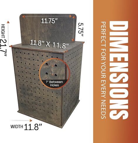 يعرض Torched شاشات العرض الدوار-22.5 × 16.76 بوصة-منظم الدوار الخشب Pegboard-Pegboard Display Stand للعروض الحرفية ، أحداث البائعين ، المجوهرات ، الملحقات ... in Kuwait