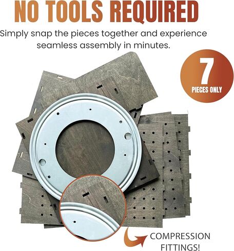 يعرض Torched شاشات العرض الدوار-22.5 × 16.76 بوصة-منظم الدوار الخشب Pegboard-Pegboard Display Stand للعروض الحرفية ، أحداث البائعين ، المجوهرات ، الملحقات ... in Kuwait