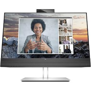 HP E24m G4 24" Class Webcam Full HD LCD Monitor - 16:9 - Black, Silver