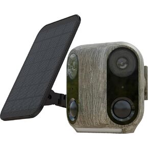 Virtavo Cam XM1 ، Colar Security Cameras Wireless Outdoor ، دقة 2MP ثنائية الإكستن ، الرؤية الليلية الملونة ، الكشف عن حركة PIR ، الصوت الذي يعمل بالبطارية ، اتجاهين ، تخزين سحابة/SD ، IP66