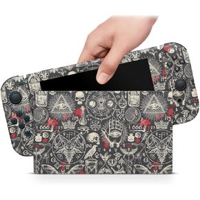 ZOOMHITSKINS Compatible with Switch Skin Cover, Occult Alchemy Witchcraft, Vinyl Decal Sticker Wrap, Made in The USA