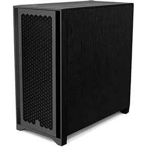Skinit Skinit Skin Maming Skiner مع Corsair 4000D Glass Mid -Away Atx Case - Skinit مصمم في الأصل تصميم ملمس فولاذي سوداء مصممة بالفرشاة الأسود