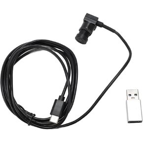 1080P Webcam with Microphone, Type C Web Camera, Fixed Focus, Plug and Play USB Webcam with Adapter for Laptop, Phone, Video Conferencing, Streaming and Online Learning, 4.92ft