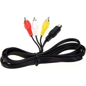 Black 9-Pin 3RCA Audio Video AV Black Cable Adapter Cord Wire for Sega Genesis 2 3