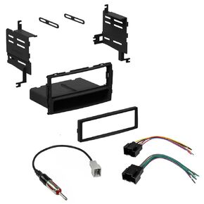 Single DIN Car Stereo Installation Dash Kit for 2007 2008 2009 2010 Hyundai Santa Fe (Dash Kit + Wiring Harness + Antenna Adapter)