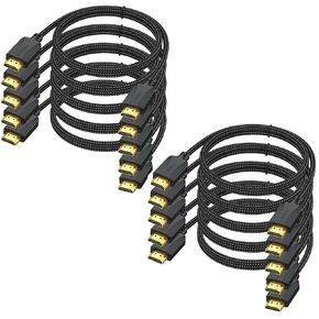 3 FT HDMI Cable 2-Pack, 4K HDMI Cable Braided- High Speed Shielded HDMI 2.0 Cable Male to Male Flexible with Ethernet, 4K HDR 3D ARC & CL3 Rated for Splitter,Switch,KVM,Docking Station,PC,TV